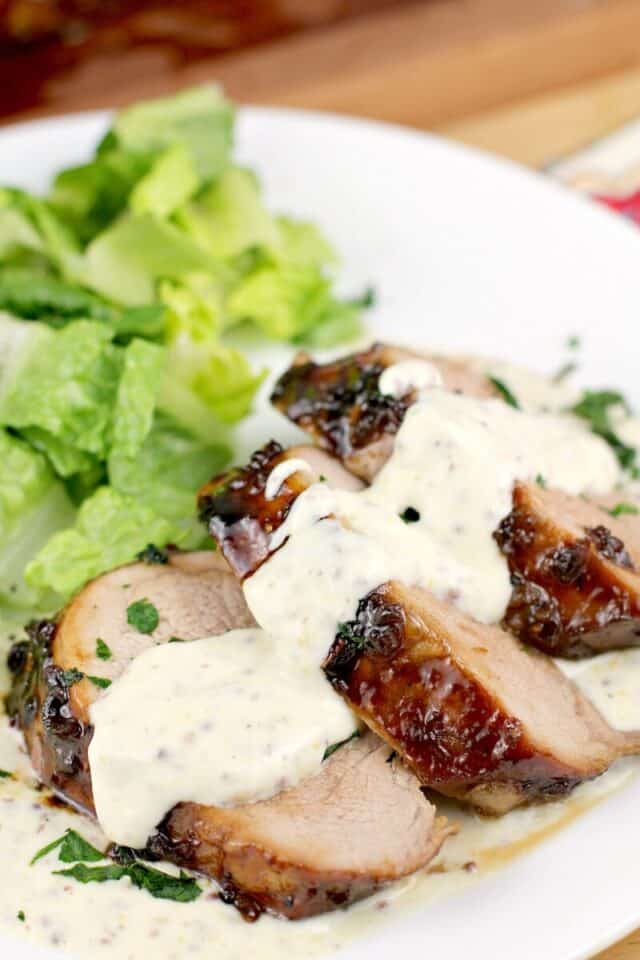 Bourbon Pork Medallions with Mustard Sauce Erica's Recipes