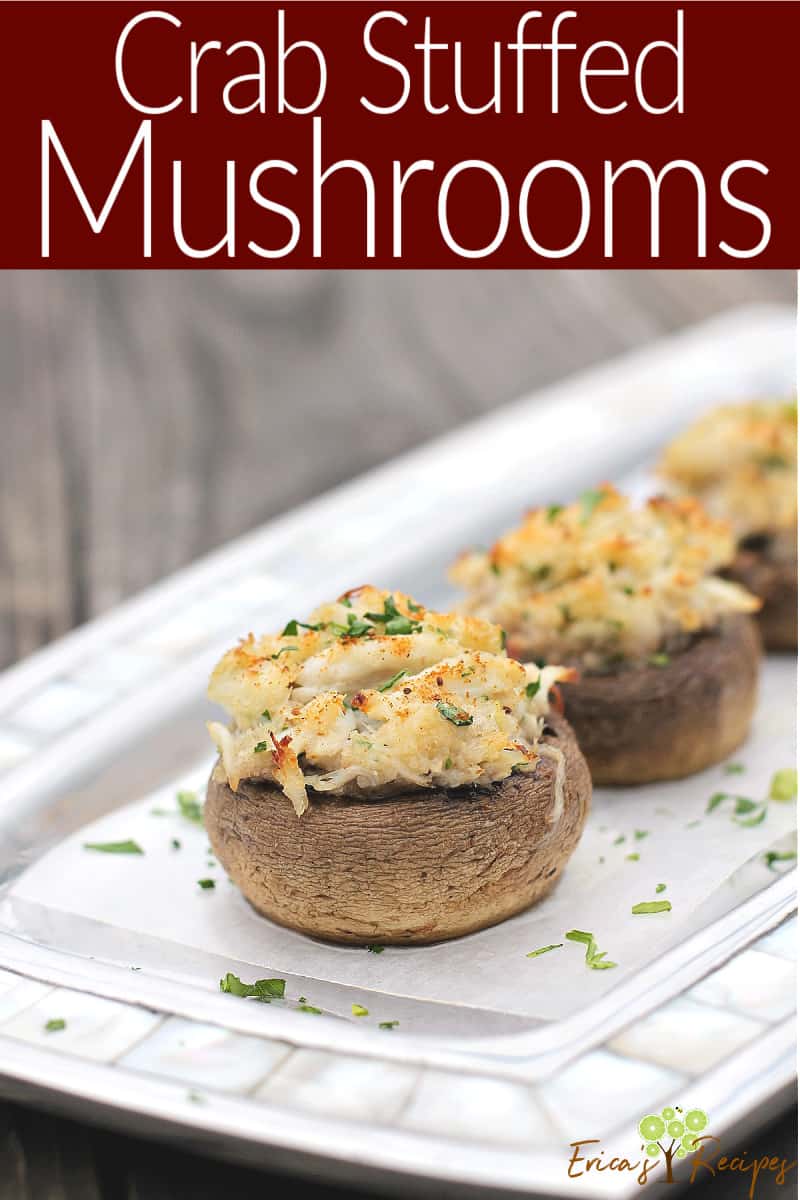 Crab Stuffed Mushrooms – Erica's Recipes – stuffed mushrooms with crab
