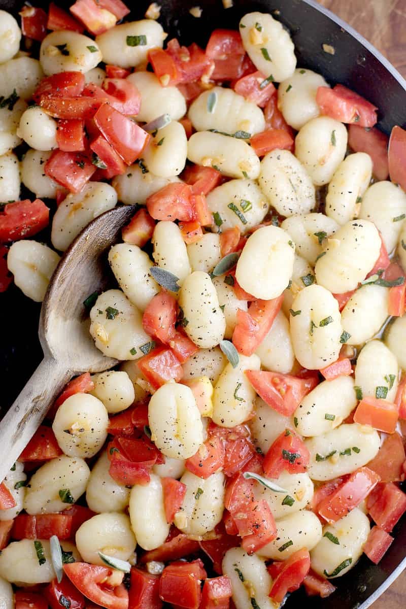 Gnocchi with Olive Oil, Tomato, and Parmesan