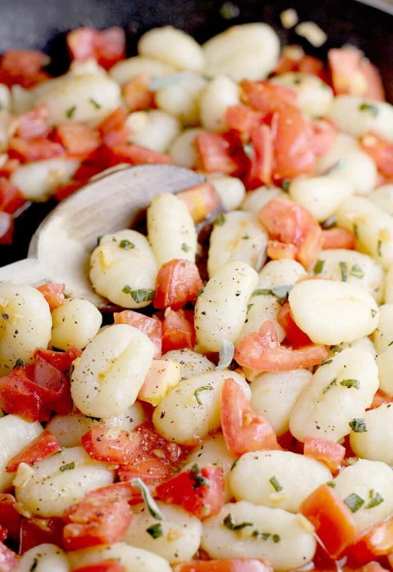 Gnocchi with Olive Oil, Tomato, and Parmesan