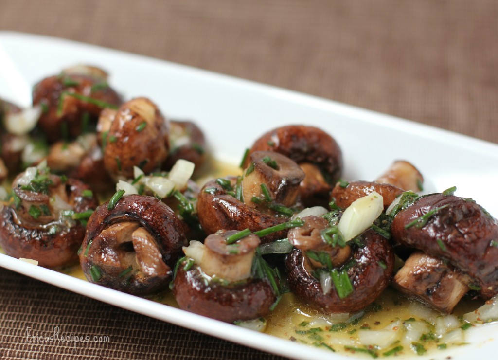 Grilled Mushrooms in Vinaigrette · Erica's Recipes