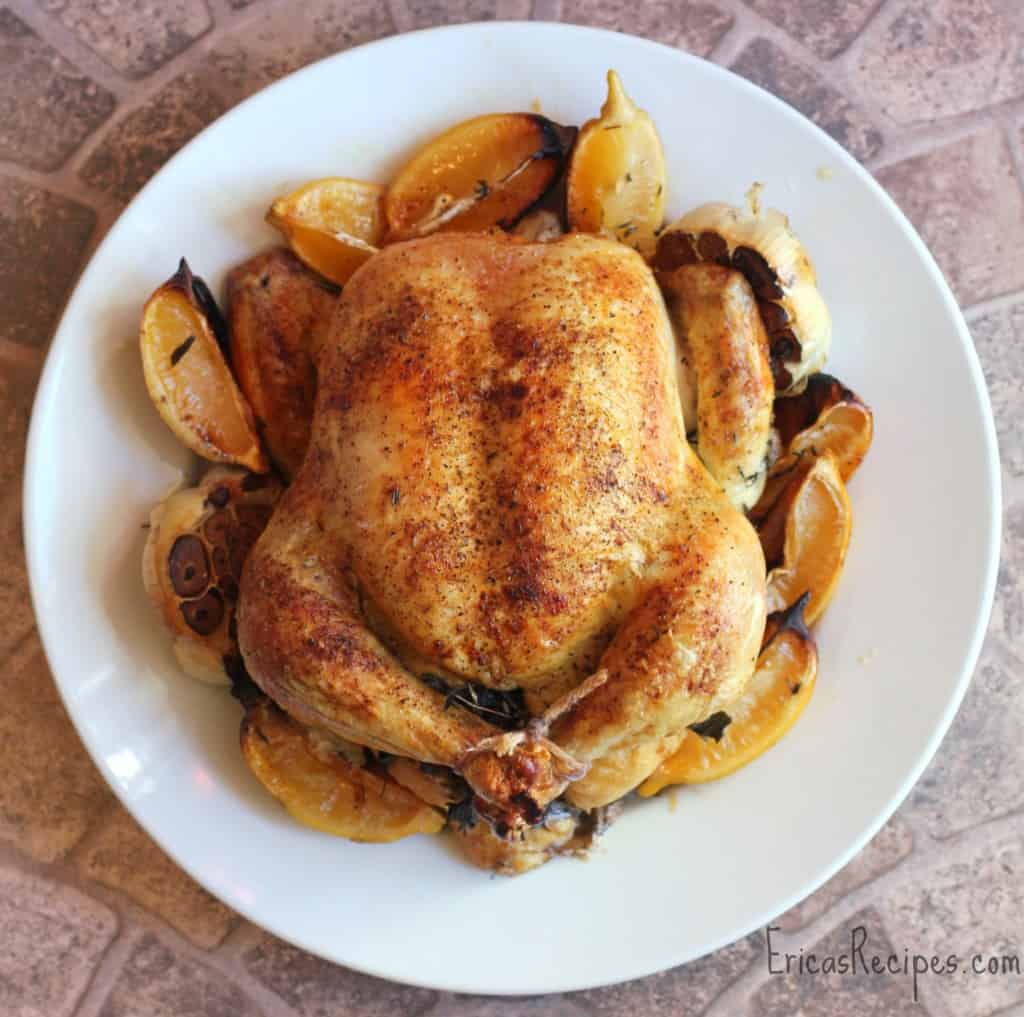 Roast Chicken with Lemon and Garlic