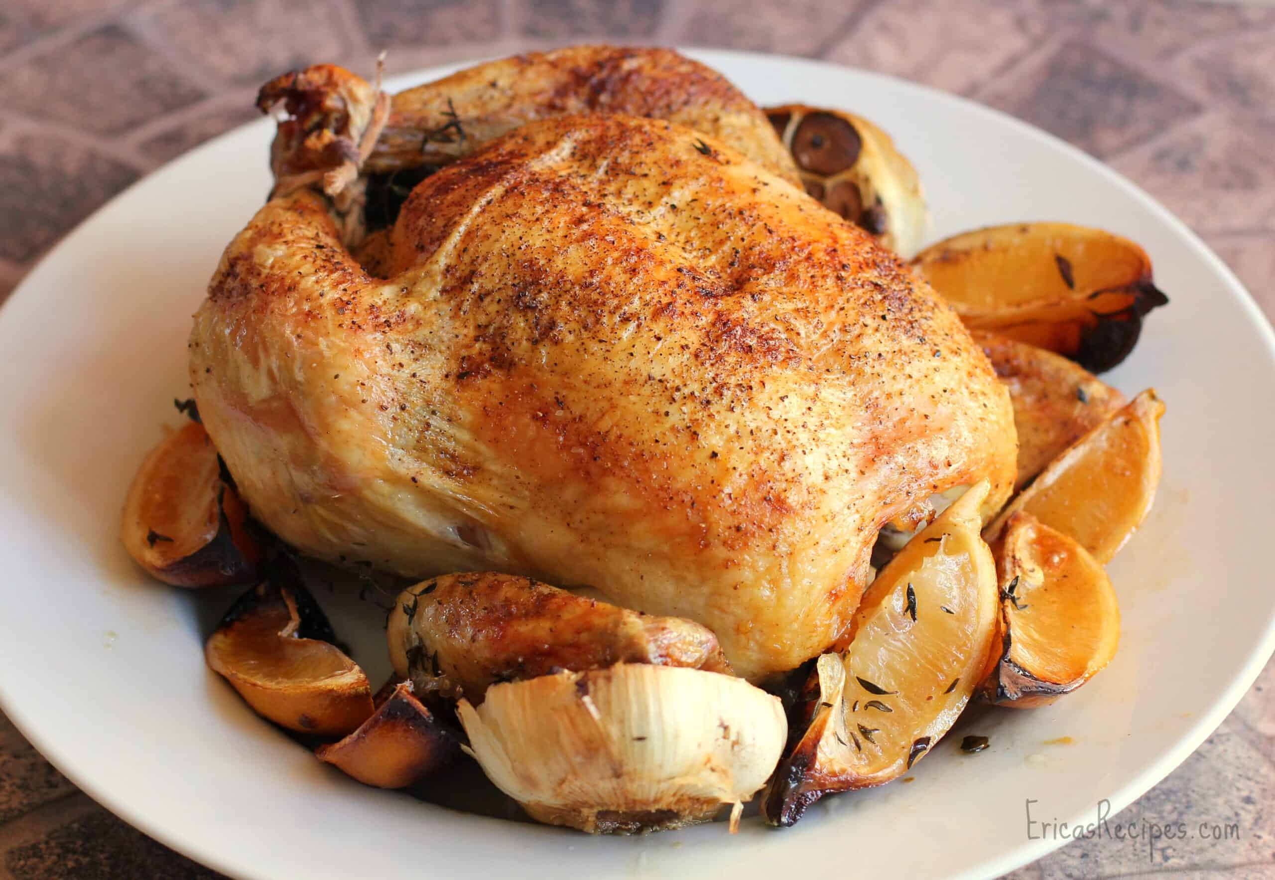 Roast Chicken with Lemon and Garlic