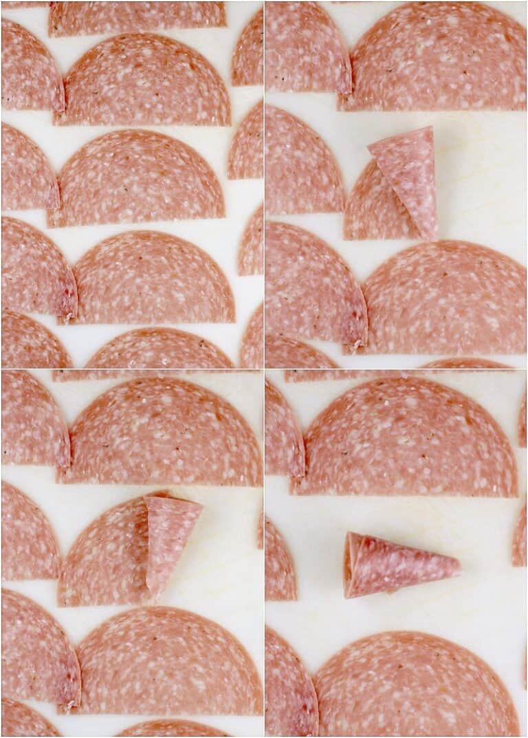Cornucopia Salami Rollups with Cream Cheese Erica's Recipes