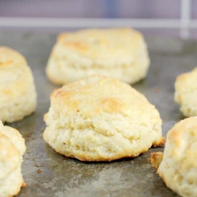 finished biscuits on a bake sheet