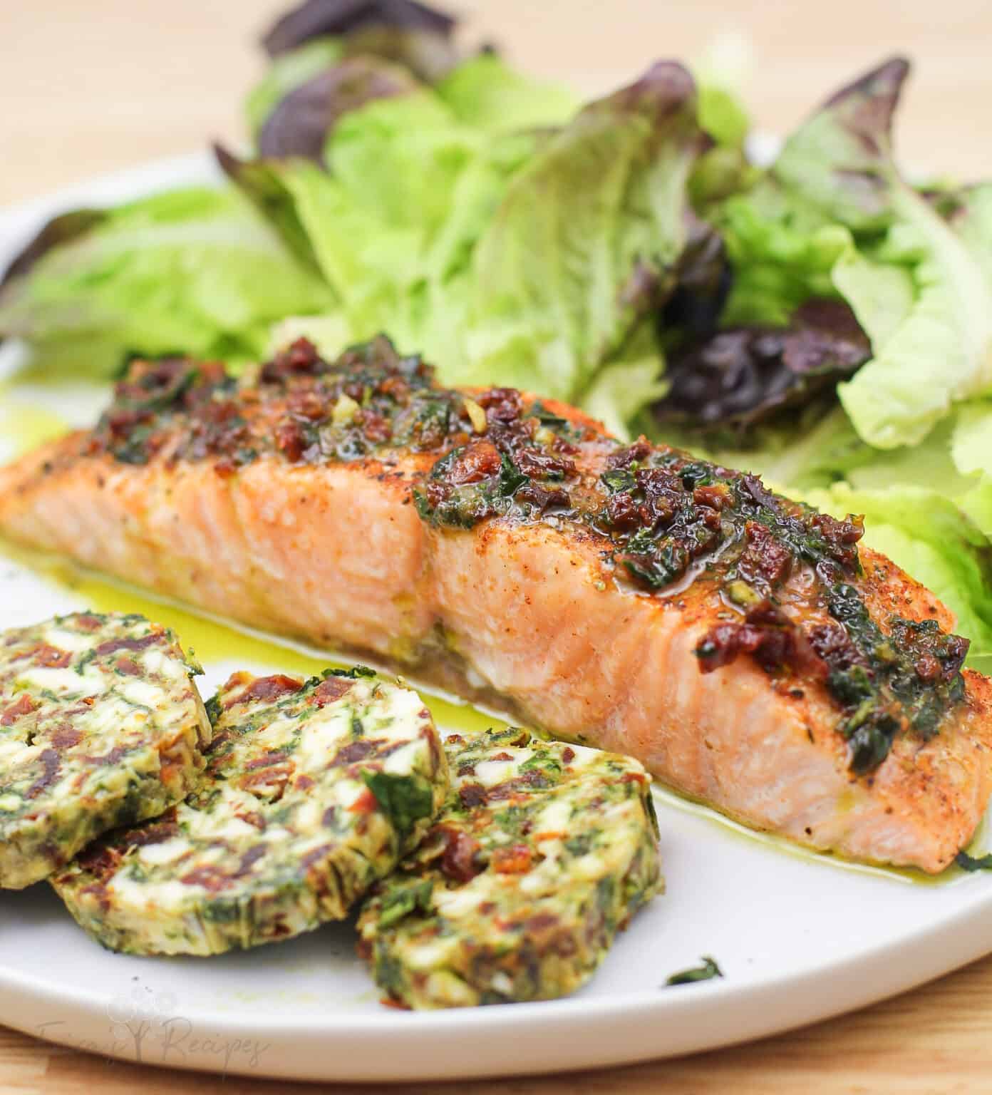 Toaster Oven Salmon with Lemon Basil Butter · Erica's Recipes