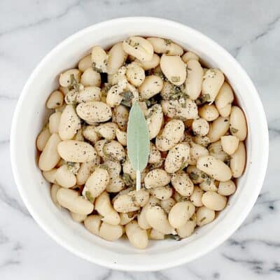 White Beans with Sage and Olive Oil, easy white beans