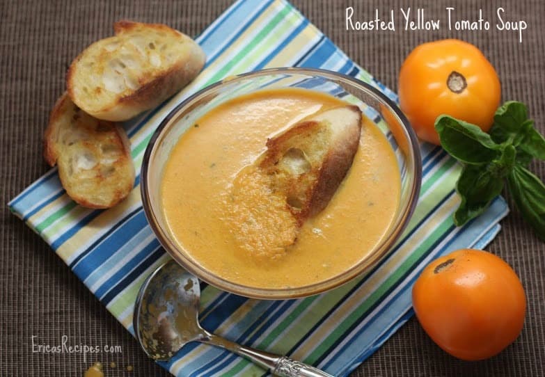 Clean and simple fresh yellow tomato soup recipe - Rhubarbarians