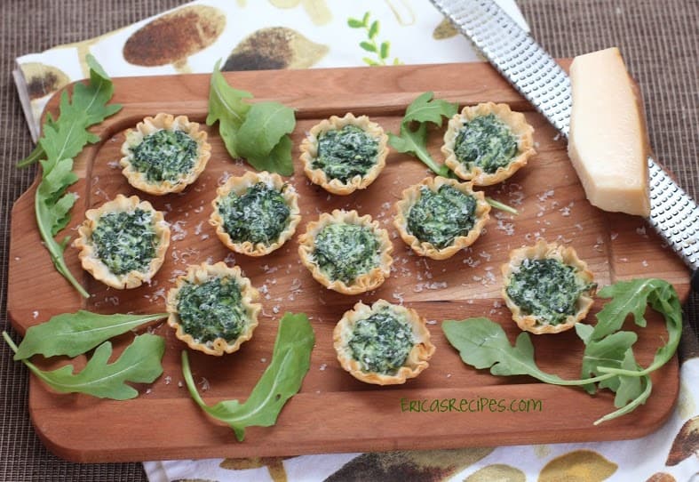 Spinach and Arugula Tartlets from EricasRecipes.com