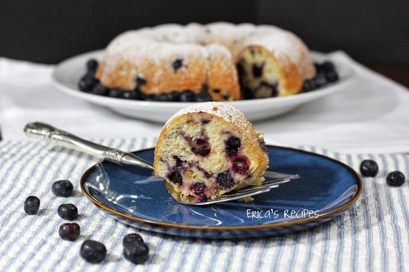 Blueberry Nut Buttermilk Bundt Cake