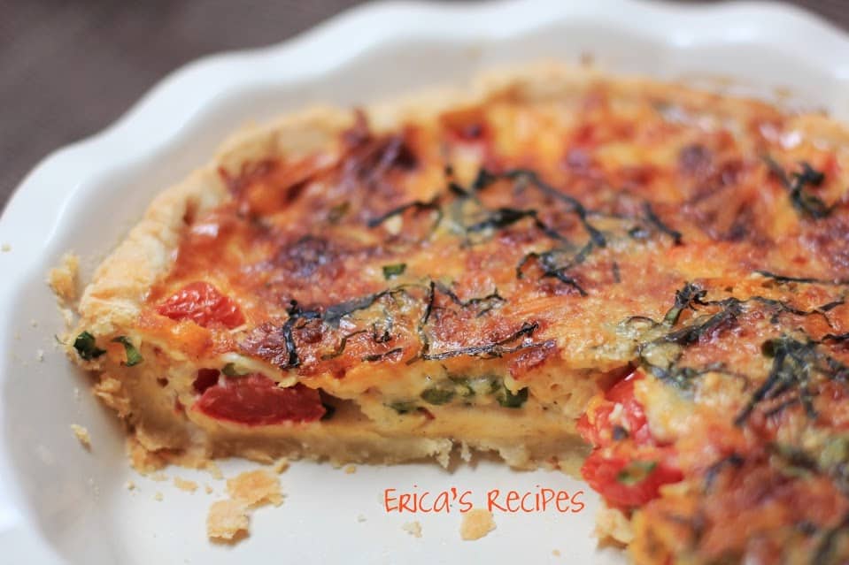 Tomato Basil Quiche · Erica's Recipes