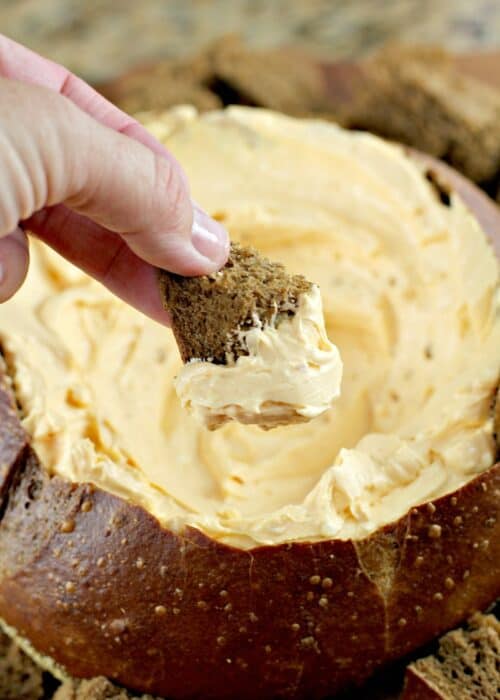 Cheddar Beer Pumpernickel Bread Dip Erica's Recipes