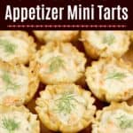 pinnable image with finished tarts and text of recipe title
