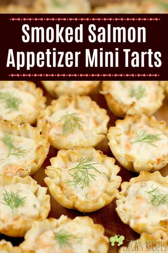 pinnable image with finished tarts and text of recipe title