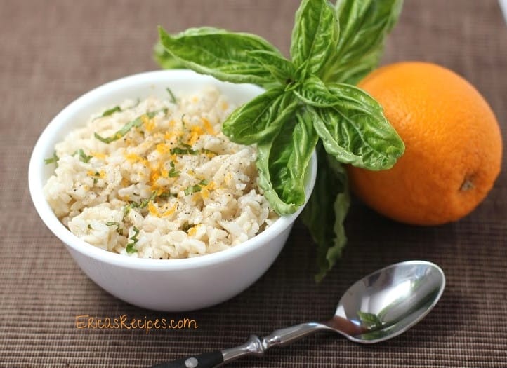 Orange Basil Brown Rice Pilaf · Erica's Recipes