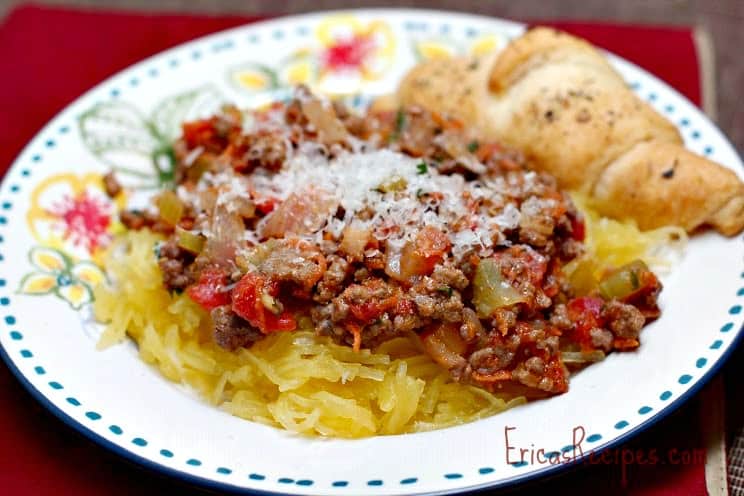 Weeknight Bolognese over Spaghetti Squash