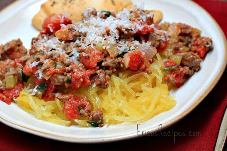 Weeknight Bolognese over Spaghetti Squash