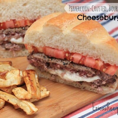 Peppercorn-Crusted, Boursin-Stuffed Cheeseburgers