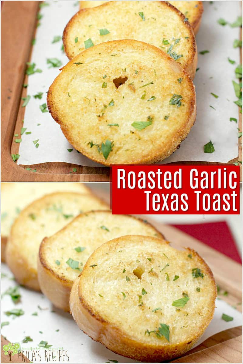 Roasted Garlic Texas Toast. Make fresh Texas toast at home! #recipe #food #toast #texas #garlic