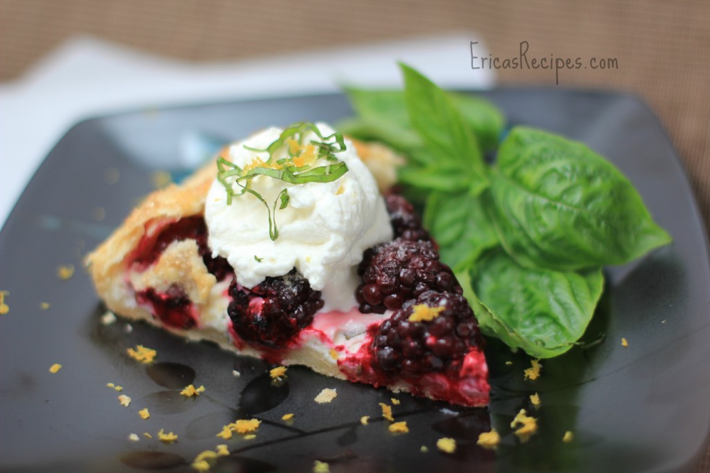 Blackberry Basil Galette from EricasRecipes.com