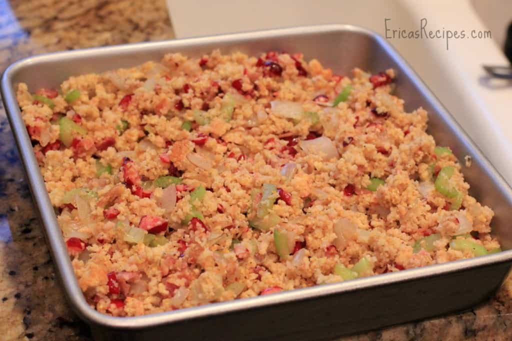 Cranberry and Bacon Cornbread Stuffing