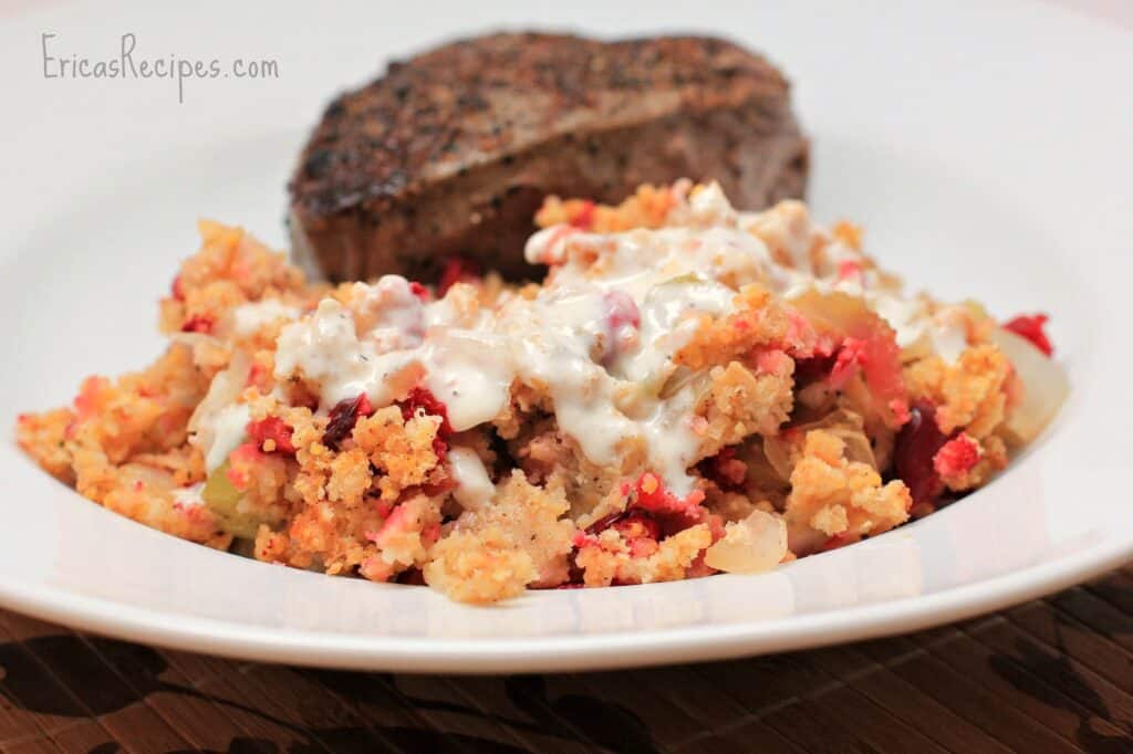 Cranberry and Bacon Cornbread Stuffing