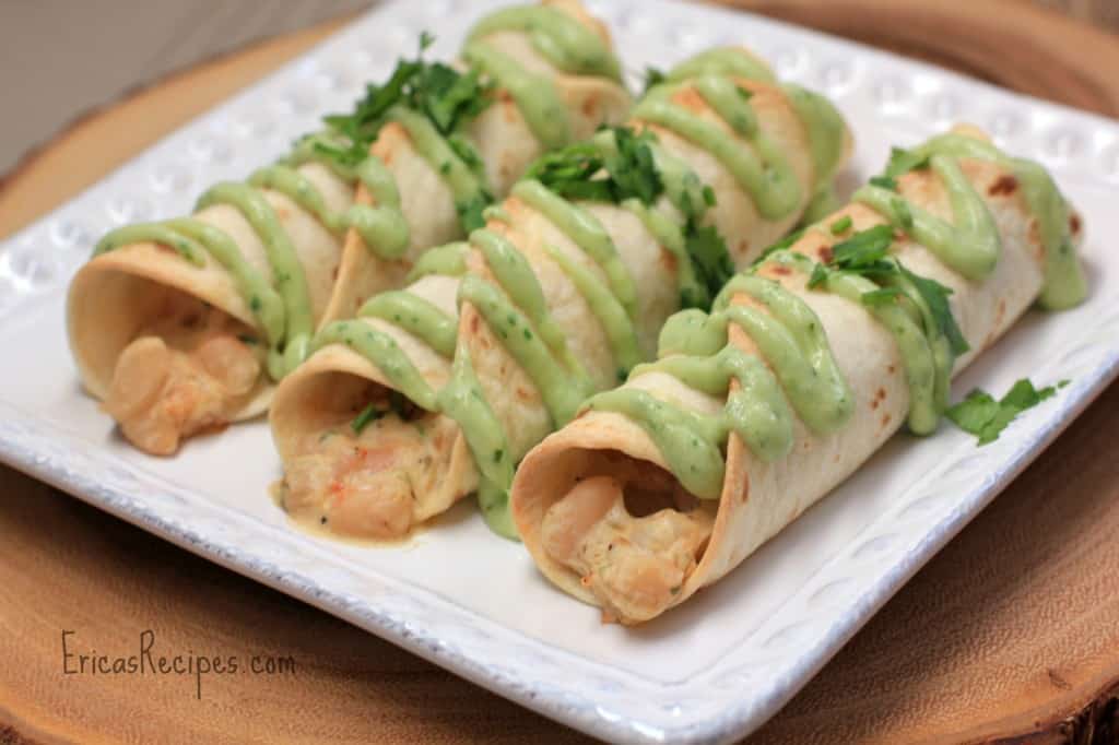 Shrimp and Bean Taquitos from EricasRecipes.com