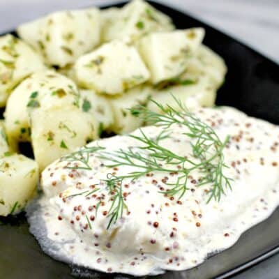 German Baked Cod in Mustard Cream