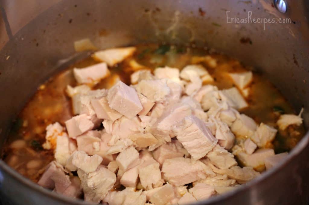 Turkey, Sausage, and Poblano White Chili