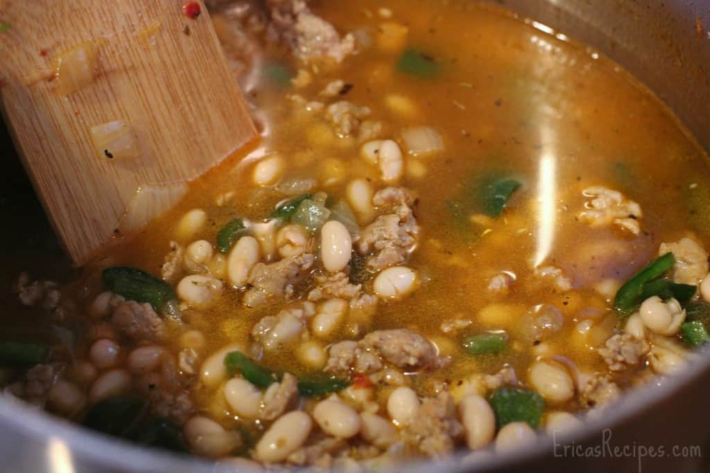 Turkey, Sausage, and Poblano White Chili