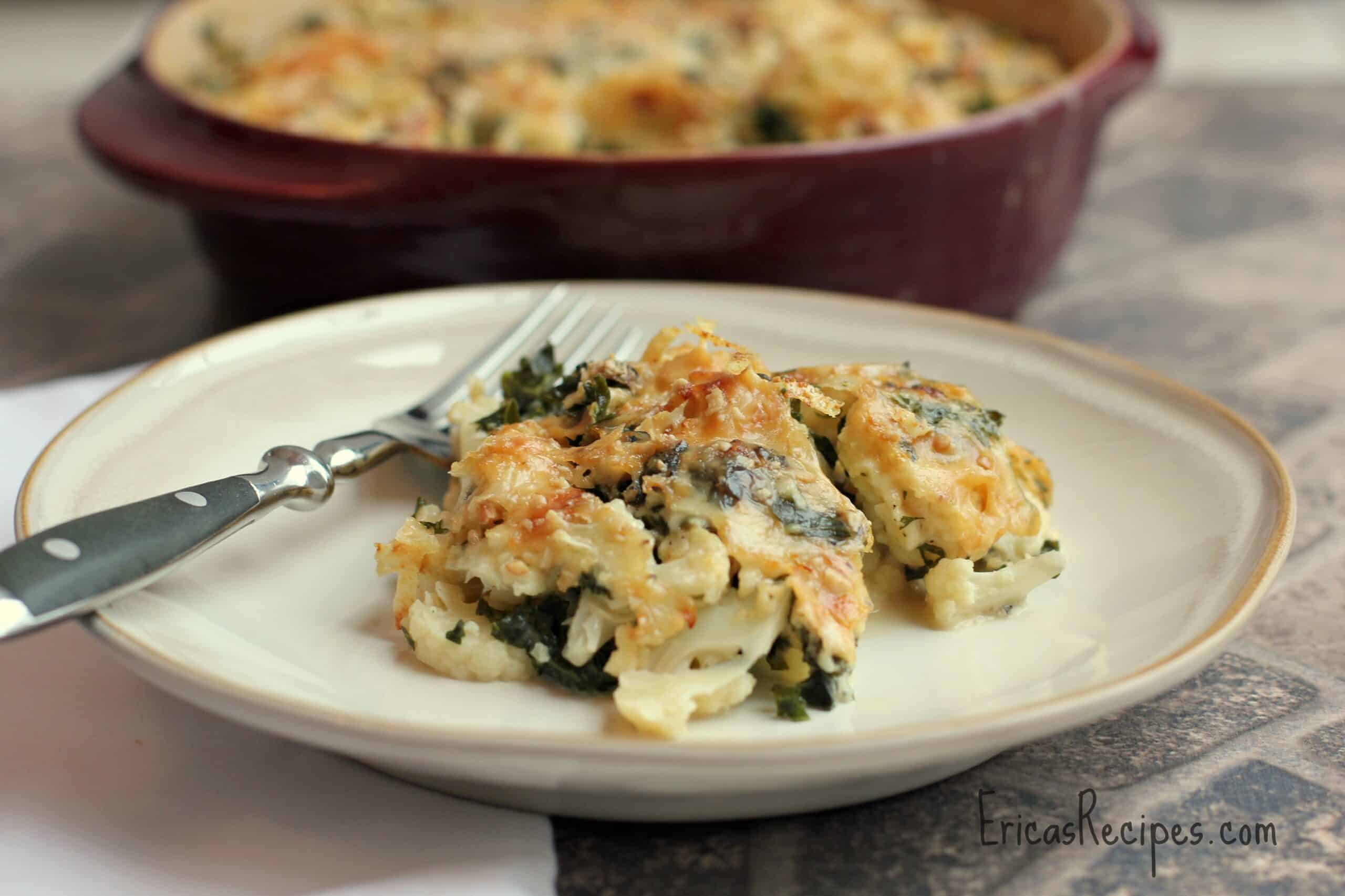 Cauliflower and Kale Gratin (GlutenFree) Erica's Recipes