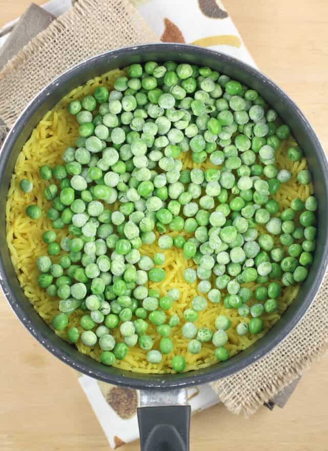 Simple Turmeric Rice with Peas Erica's Recipes easy rice side dish