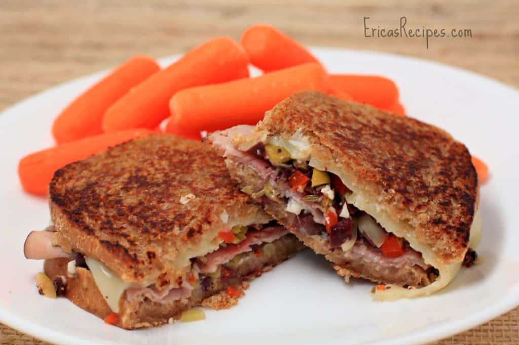 Healthier Muffaletta Panini