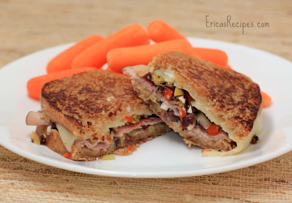 Healthier Muffaletta Panini