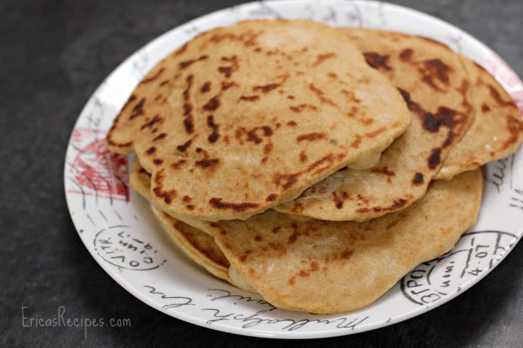 Whole Wheat Naan Bread from EricasRecipes.com