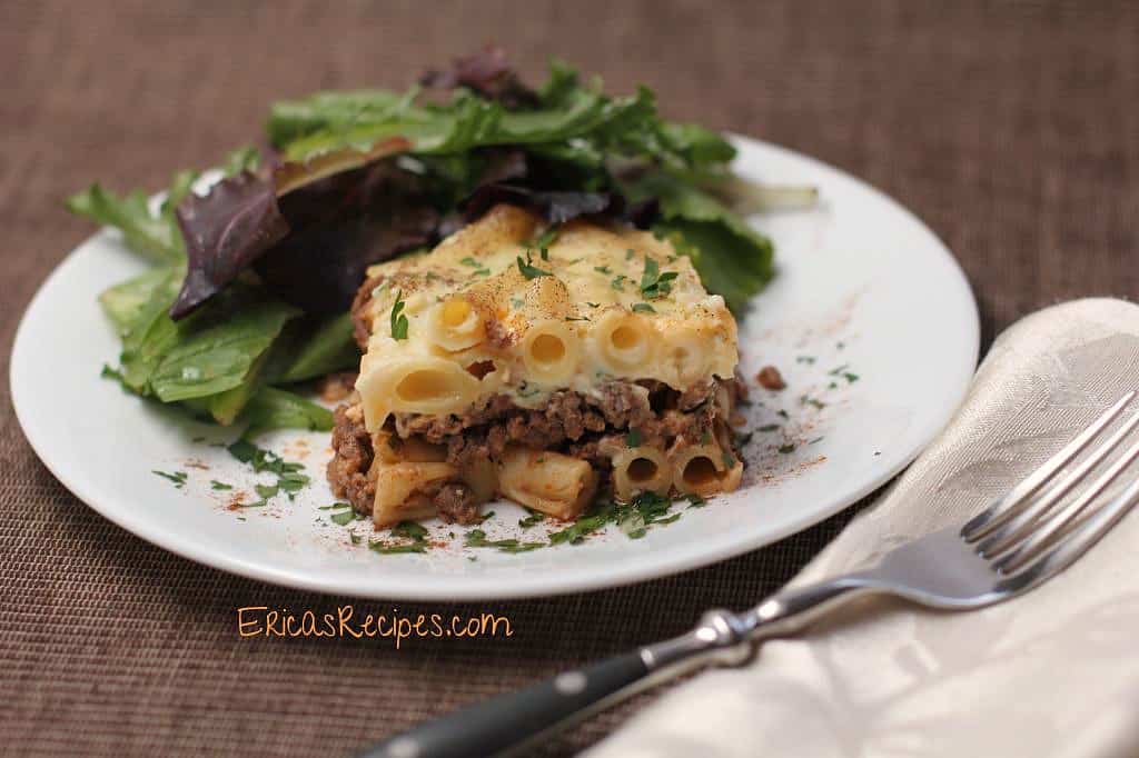 Pastitsio from EricasRecipes.com