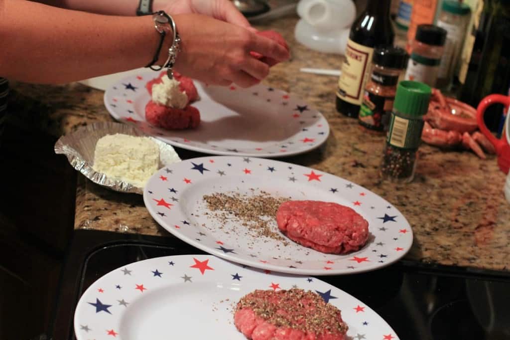 Peppercorn-Crusted, Boursin-Stuffed Cheeseburgers