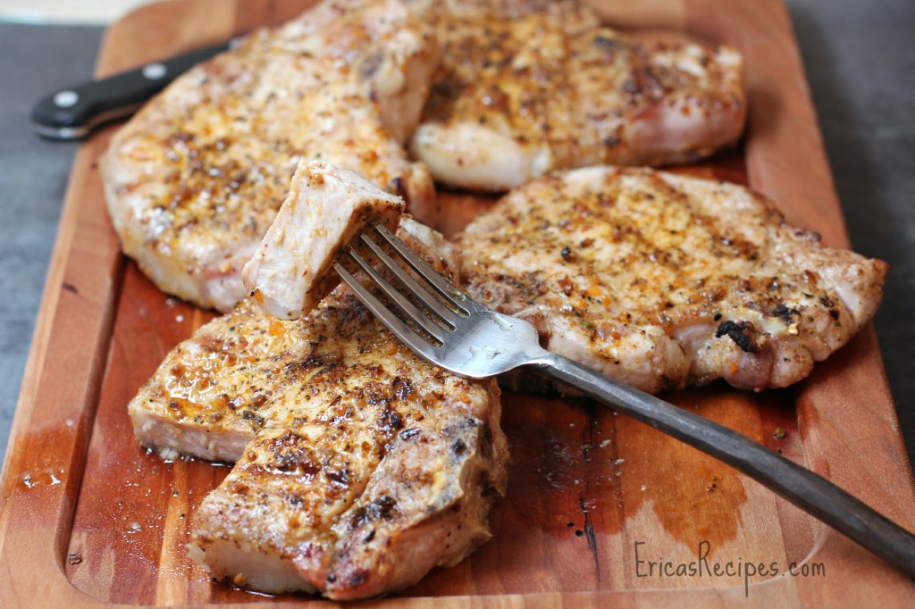 Perfect Grilled Pork Chops | EricasRecipes.com