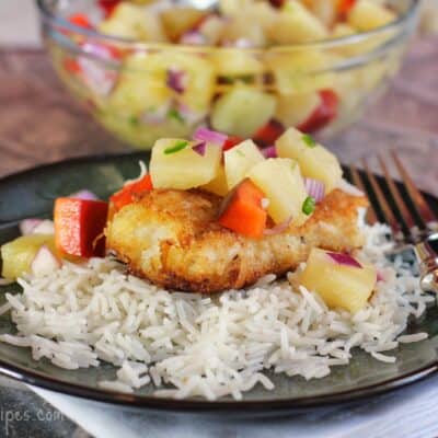 Coconut Cod with Pineapple Salsa