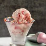 Egg-Free, Strawberry Amaretto Ice Cream