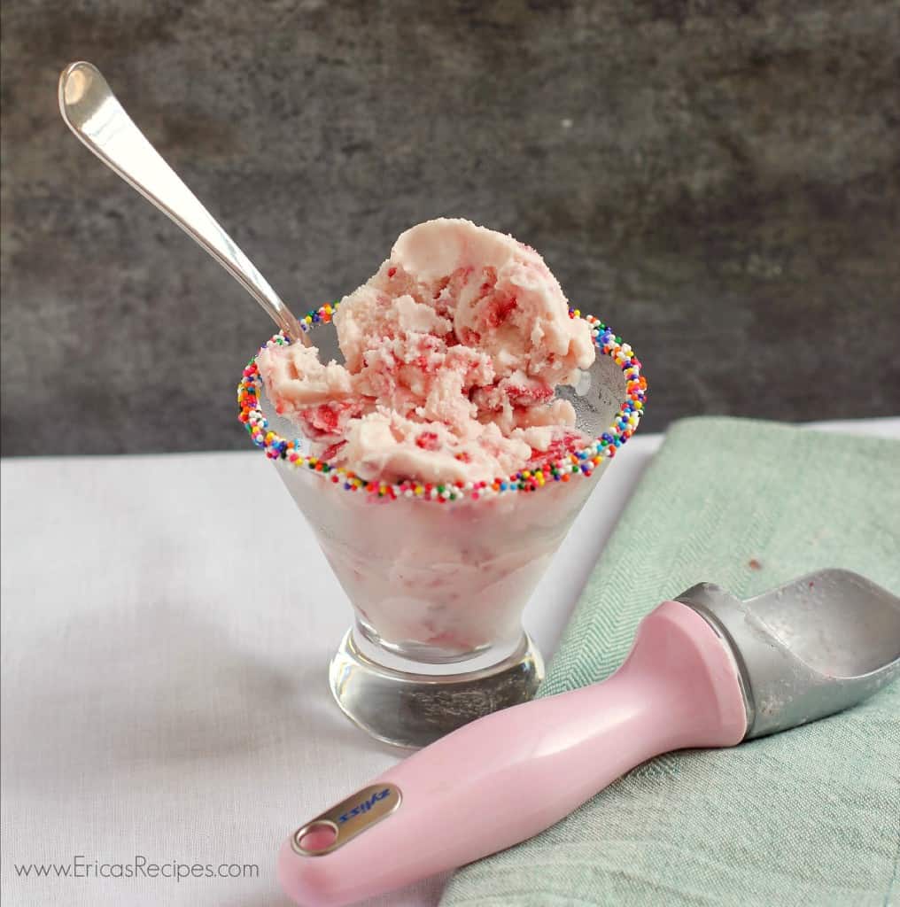 Strawberry Amaretto Ice Cream