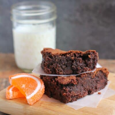 Blood Orange and Dark Chocolate Brownies