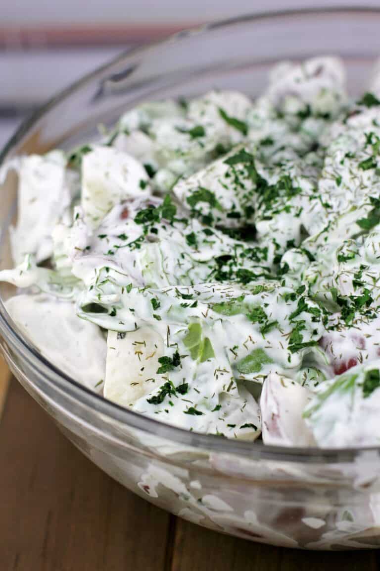 Spring Potato Salad with Sour Cream and Dill Erica's Recipes No eggs!