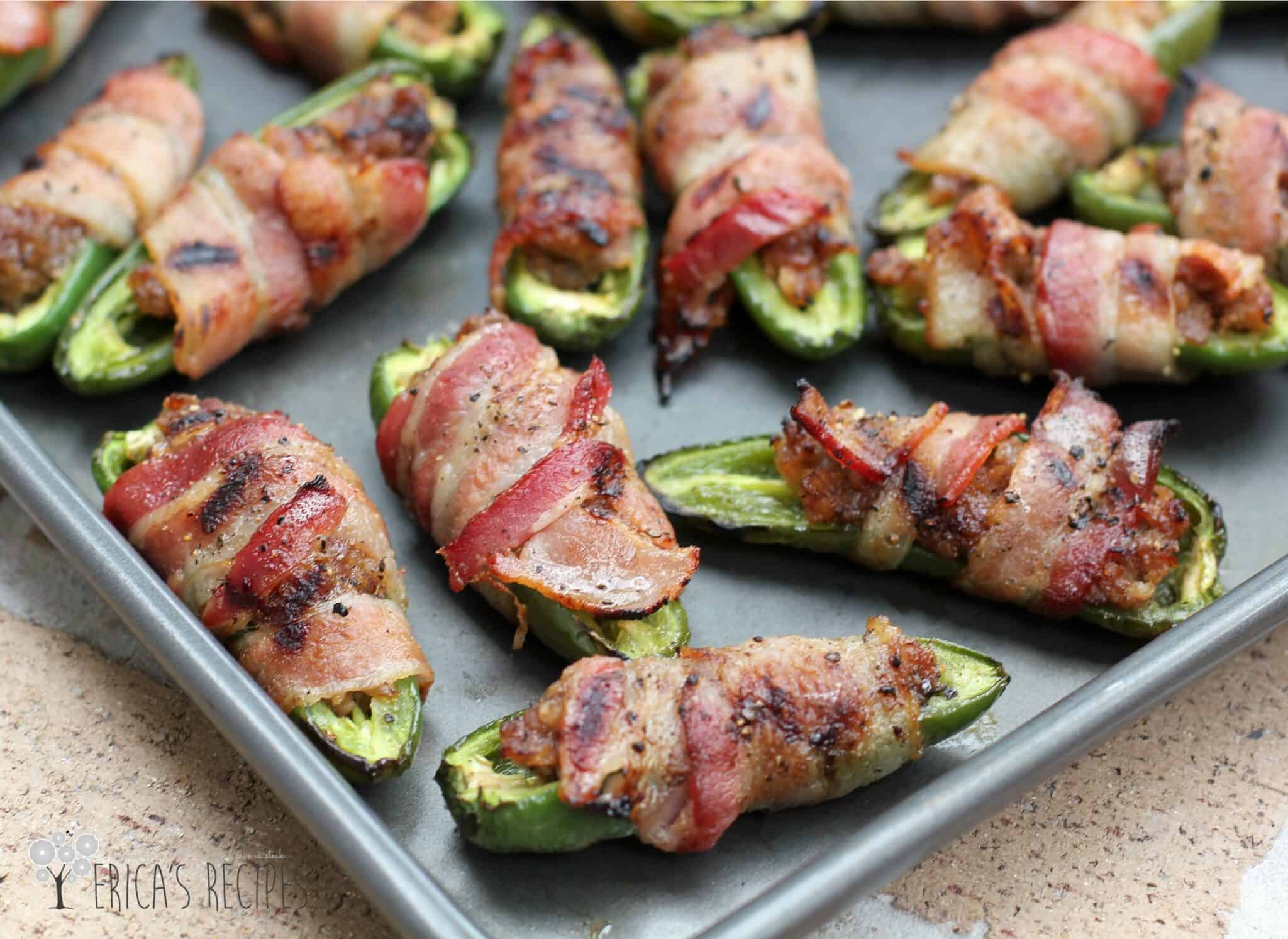 BBQ SausageStuffed Grilled Jalapenos Erica's Recipes