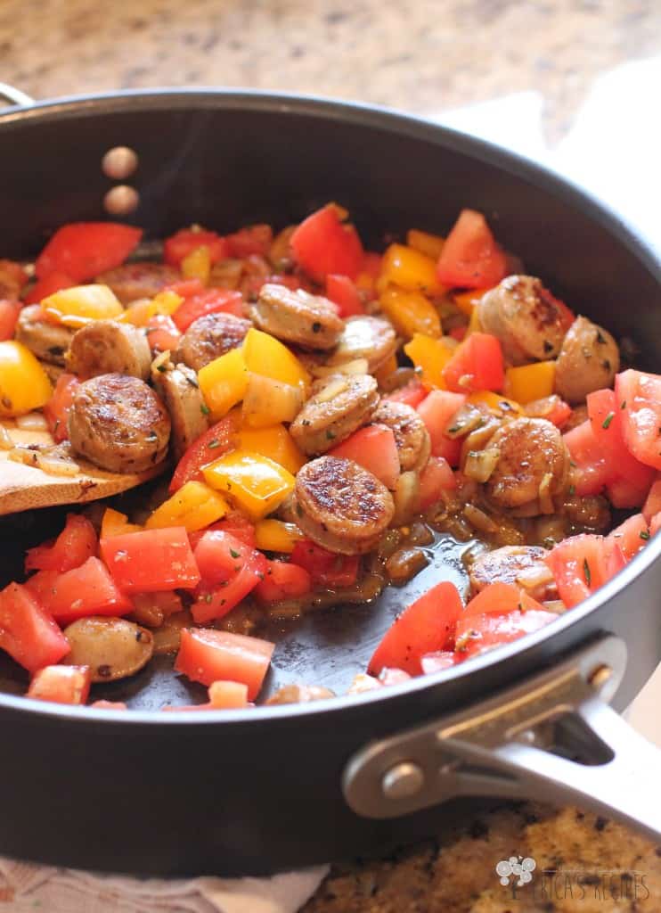 Chicken Sausage and Rosemary Spaghetti