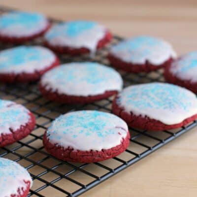 'Murica Red Velvet Cake Mix Cookies