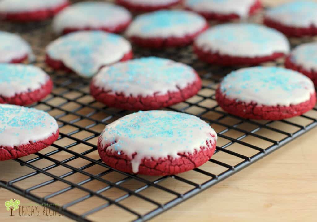 Red Velvet Cake Mix Cookies