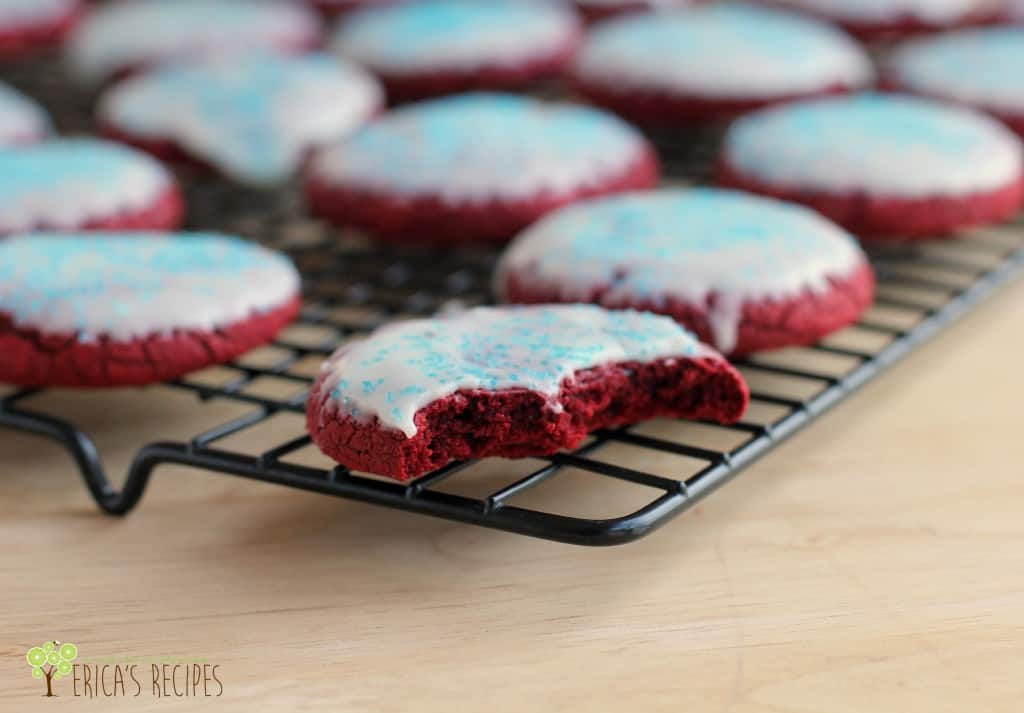 'Murica Red Velvet Cake Mix Cookies