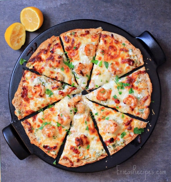 Four Cheese Shrimp Scampi Pizza