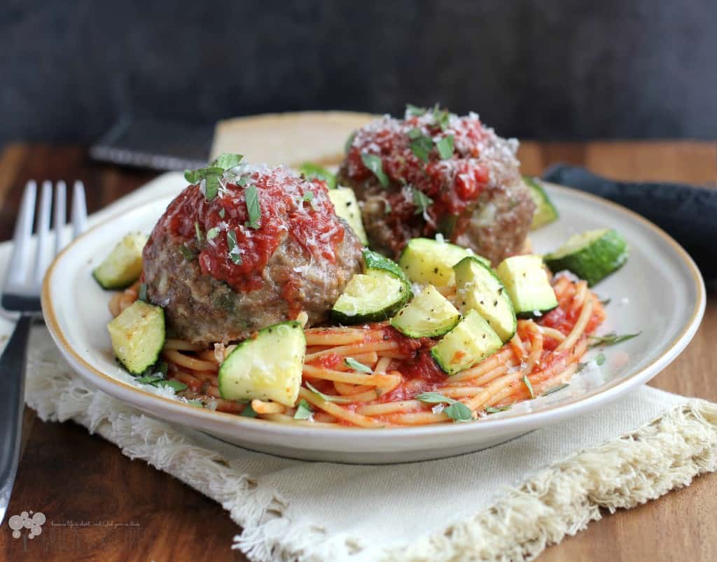 Spaghetti, Zucchini, and Meatballs: Cheap Meal of the Week | EricasRecipes.com